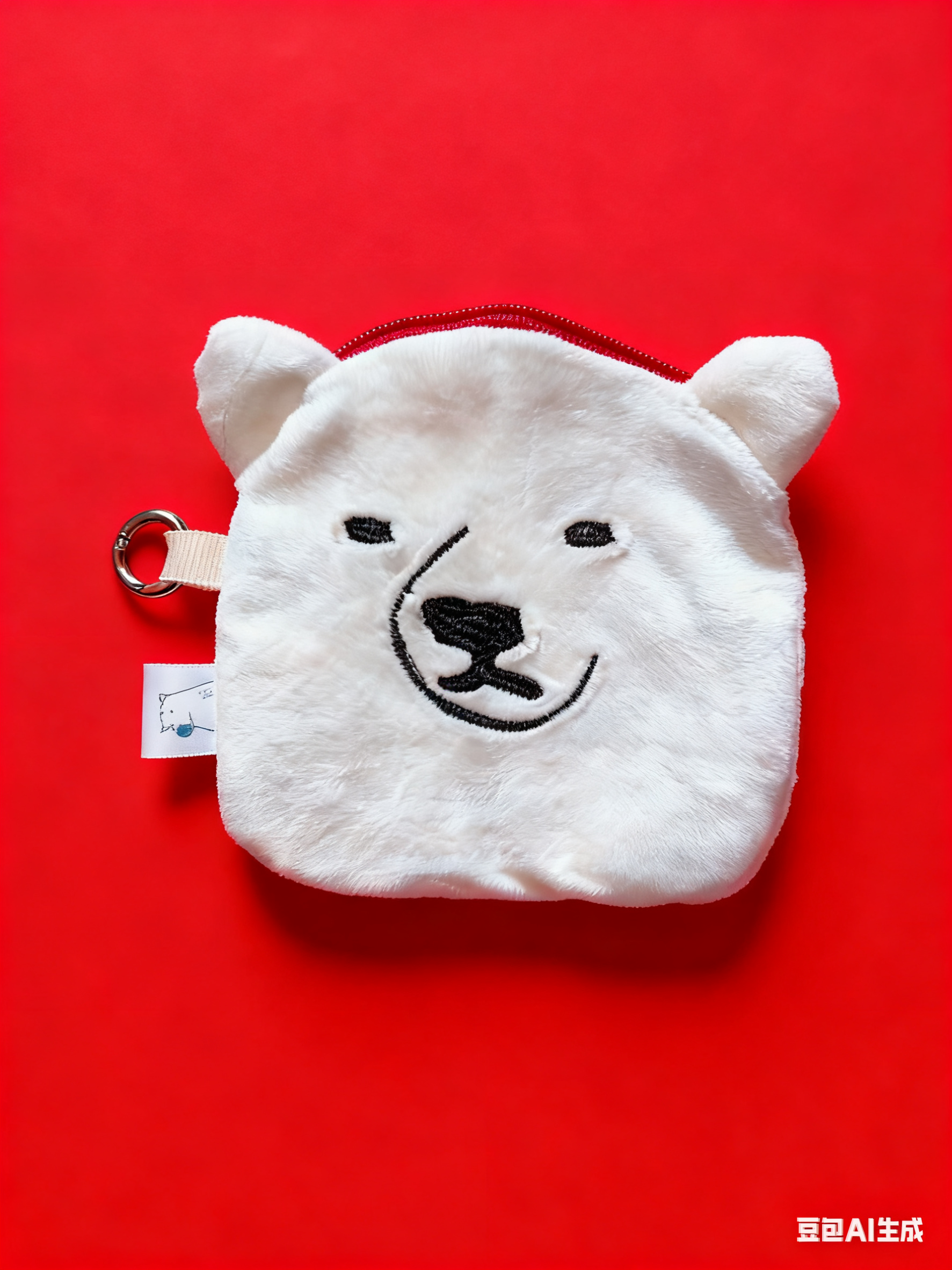 Polar bear head pouch