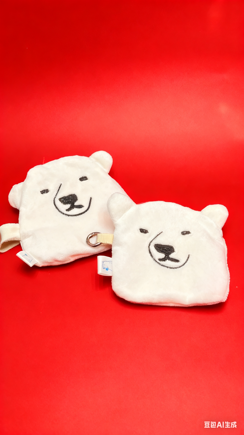 Polar bear head pouch