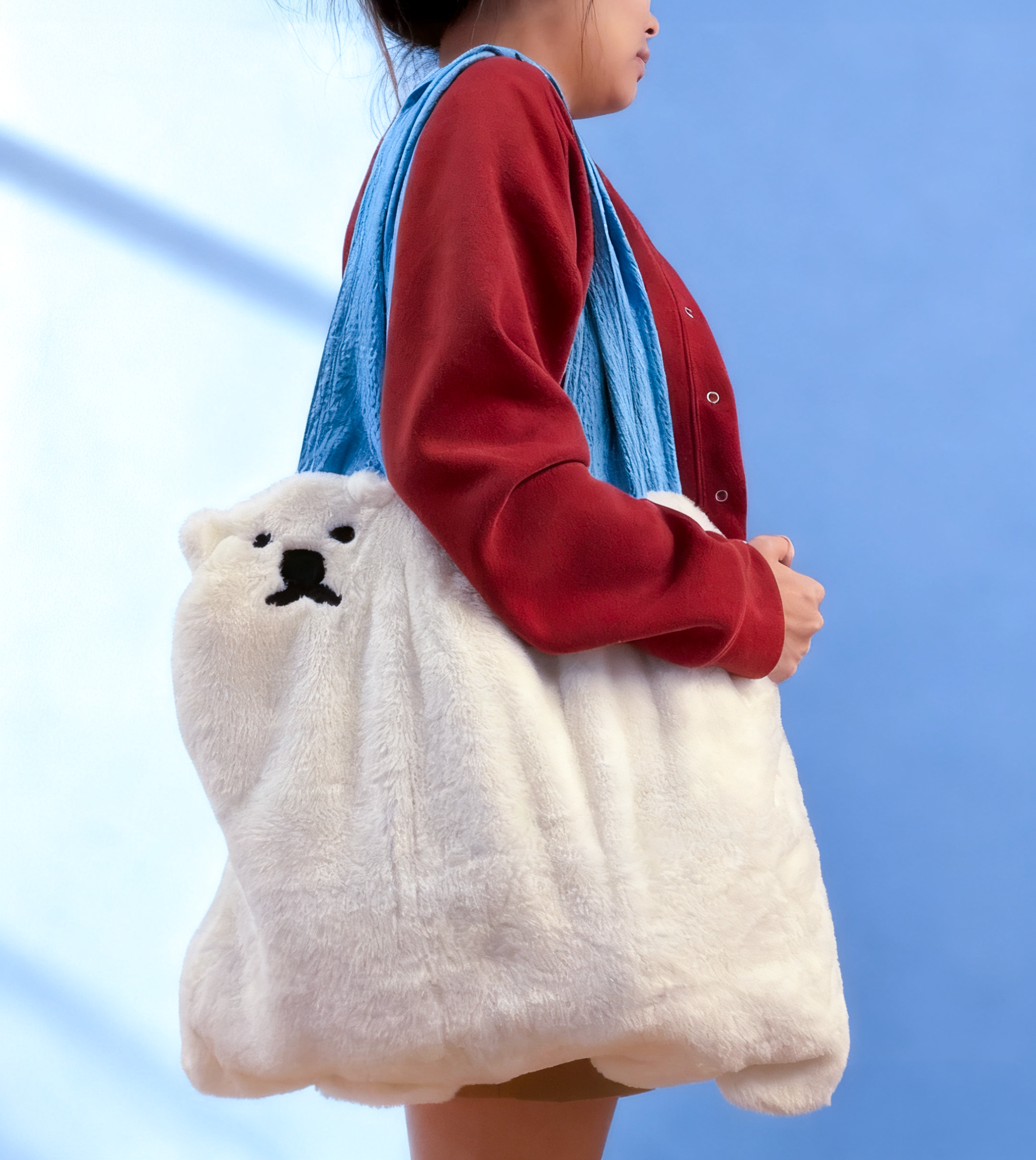 Fluffy bear bag